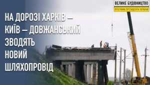 На Харківщині споруджують новий шляхопровід на дорозі Київ-Харків-Довжанський
